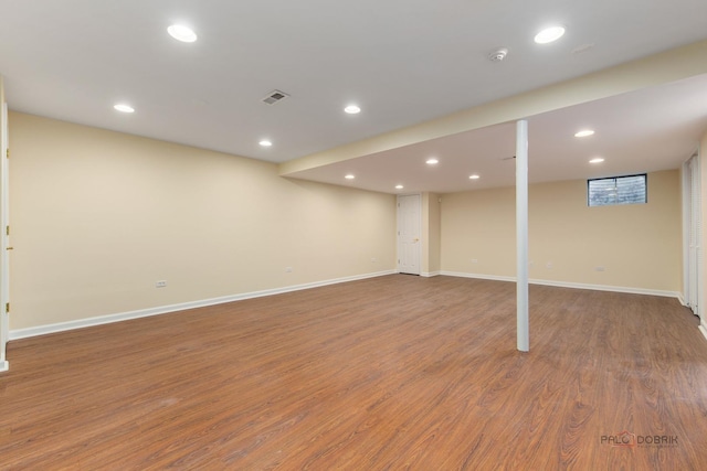 1804 Monroe Ct, Glenview, IL 60025 - basement featuring wood finished floors and recessed lighting