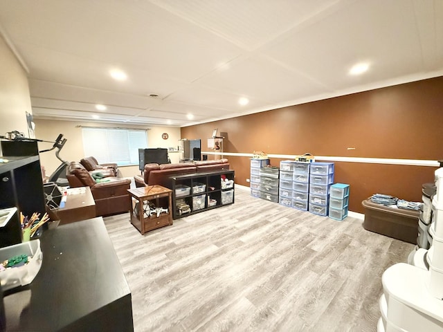 38422 N Adams St, Lake Villa, IL 60046 - living room with wood finished floors and recessed lighting