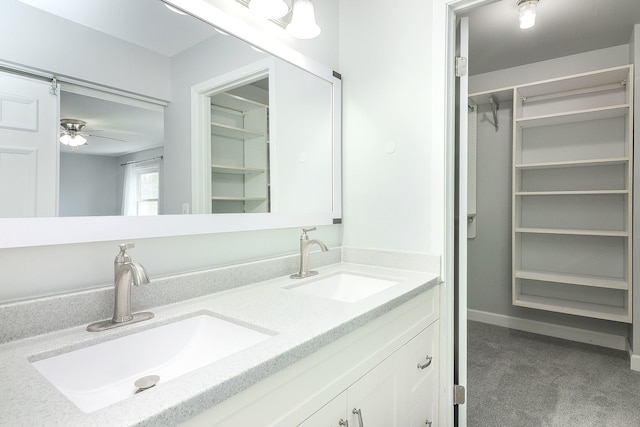 1557 Scottdale Cir, Wheaton, IL 60189 - bathroom with double vanity and baseboards