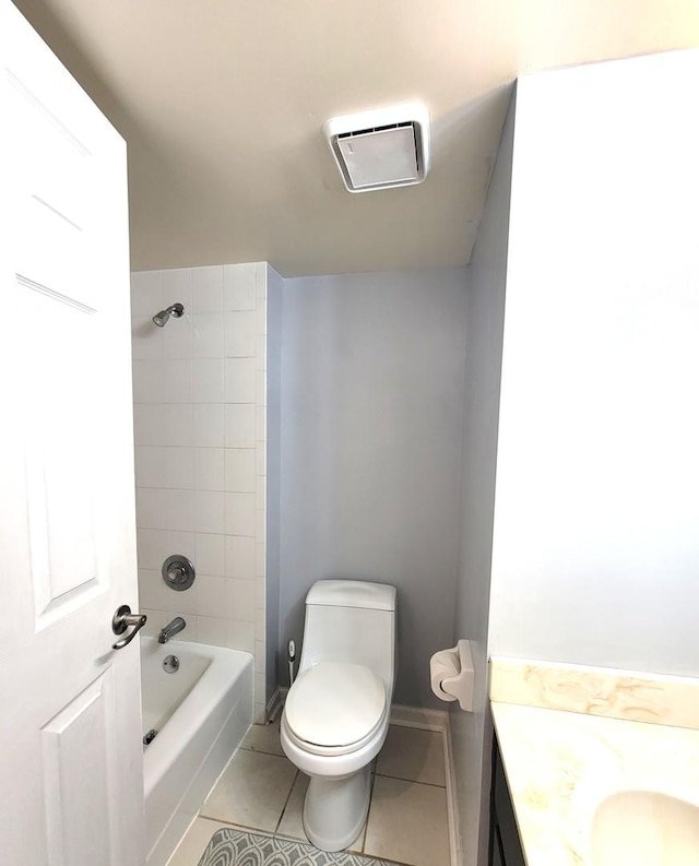 11009 Stony Creek Dr Unit 1C, Palos Hills, IL 60465 - bathroom with vanity, tile patterned flooring, and bathing tub / shower combination