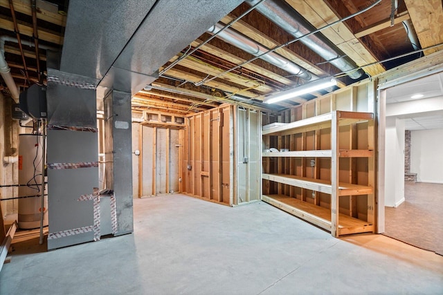 270 Birch Ln, Saint Charles, IL 60175 - unfinished basement with gas water heater and heating unit