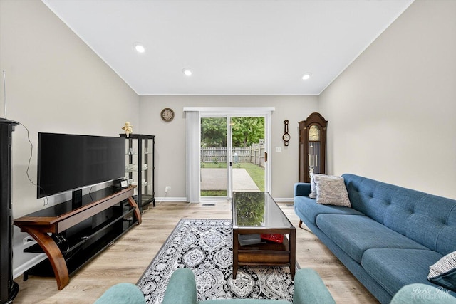 620 S Annandale Dr, Lake In The Hills, IL 60156 - living room featuring wood finished floors and recessed lighting