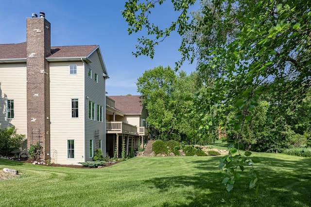 660 Birch Hollow Dr, Antioch, IL 60002 - view of grassy yard featuring a deck