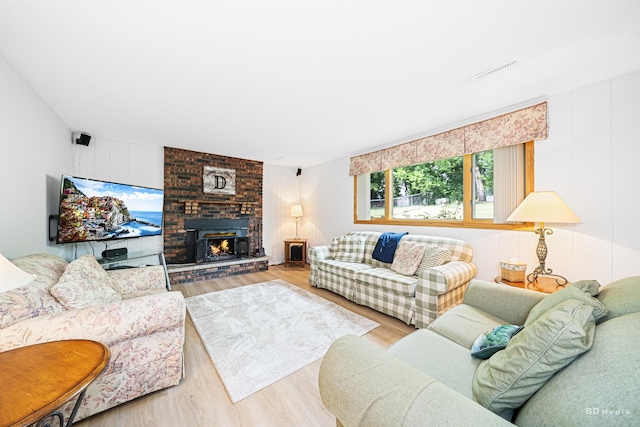 13520 Idlewild Dr, Orland Park, IL 60462 - living room featuring light wood-type flooring and a fireplace