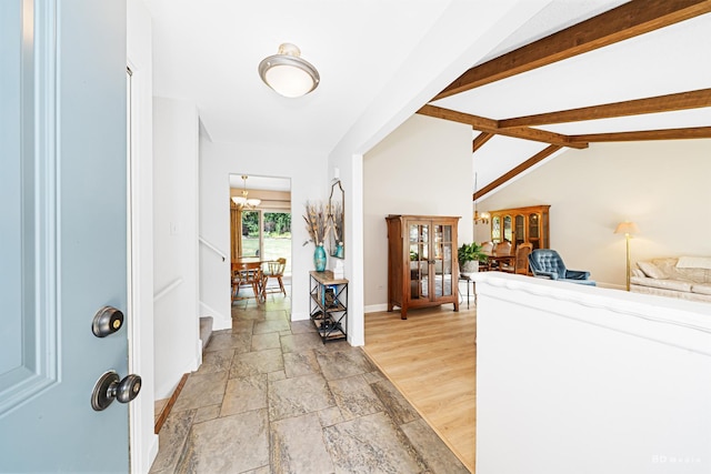 13520 Idlewild Dr, Orland Park, IL 60462 - foyer featuring stone tile flooring and a chandelier