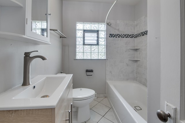 7530 Brown Ave, Forest Park, IL 60130 - full bathroom with tile patterned flooring, vanity, and shower / bath combination
