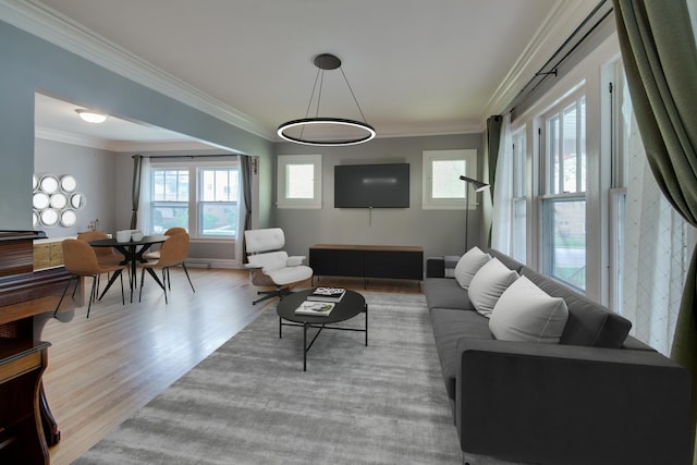 7530 Brown Ave, Forest Park, IL 60130 - living area featuring wood finished floors and crown molding