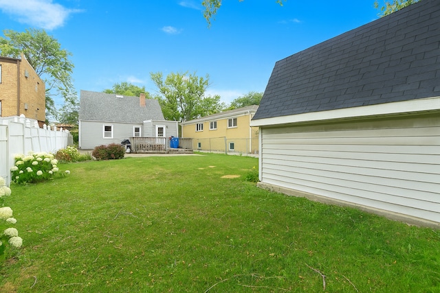 215 W Kimbell Ave, Elmhurst, IL 60126 - view of yard with a wooden deck