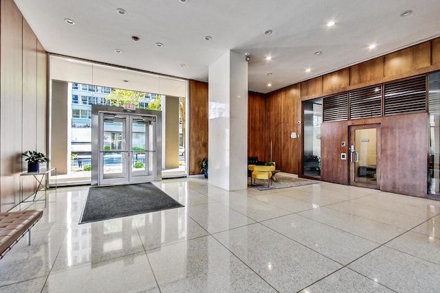 3600 N Lake Shore Dr Unit 2204, Chicago, IL 60613 - building lobby with wood walls and recessed lighting