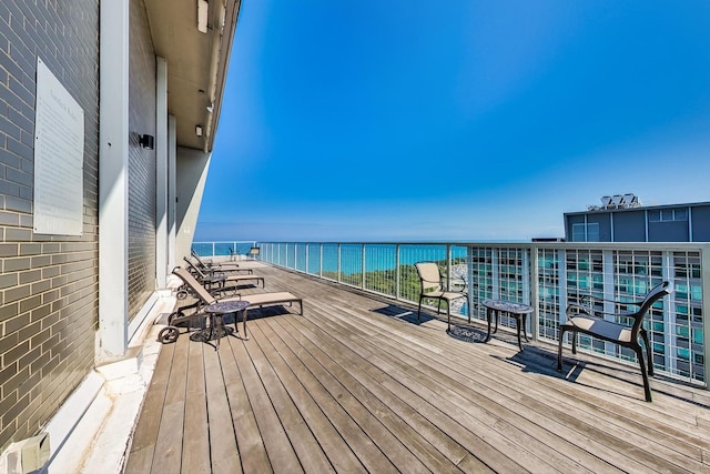 3600 N Lake Shore Dr Unit 2204, Chicago, IL 60613 - wooden terrace with a water view