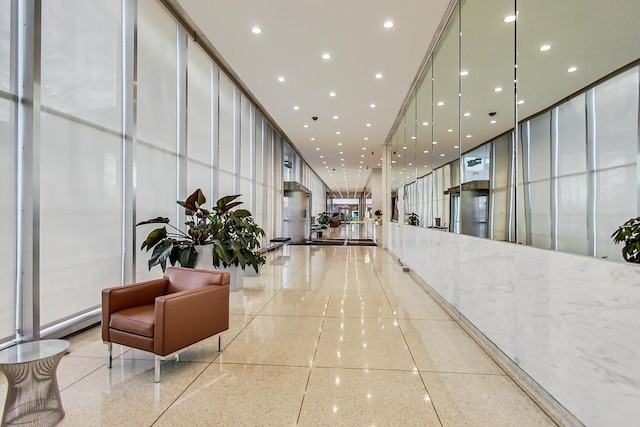3600 N Lake Shore Dr Unit 2204, Chicago, IL 60613 - lobby with recessed lighting and a towering ceiling