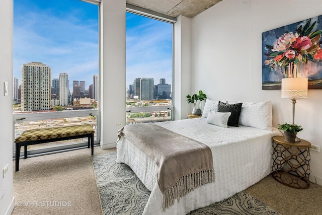 700 N Larrabee St Unit 1409, Chicago, IL 60654 - carpeted bedroom with a view of skyline