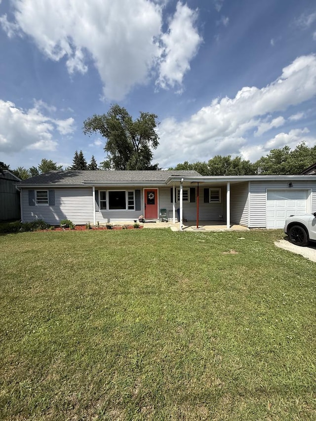 1395 W State Route 102, Bourbonnais, IL 60914 - single story home featuring a front yard and a garage