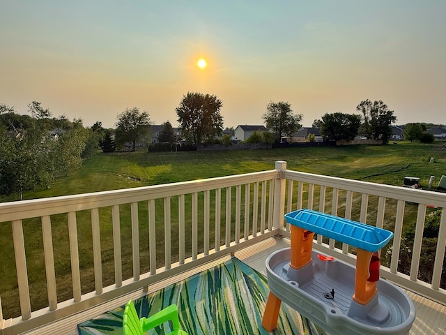 15538 Finley Way Unit 2, South Beloit, IL 61080 - wooden terrace with a yard