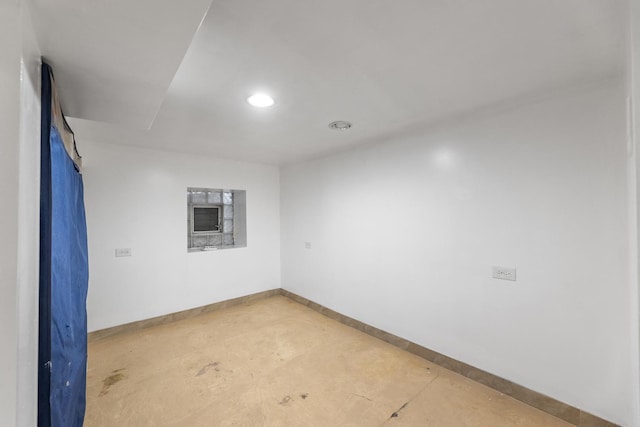 3928 W 63rd Pl, Chicago, IL 60629 - empty room featuring unfinished concrete floors and recessed lighting