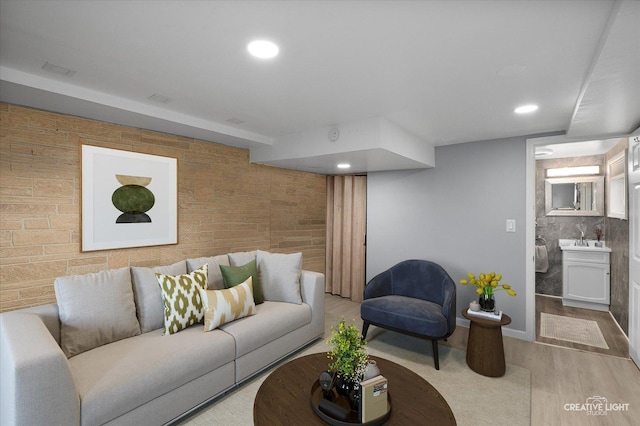 409 N Addison Rd, Villa Park, IL 60181 - living area featuring wood finished floors and recessed lighting