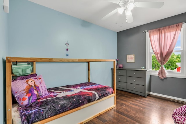 513 White Birch Rd, Lindenhurst, IL 60046 - bedroom featuring wood finished floors and a ceiling fan