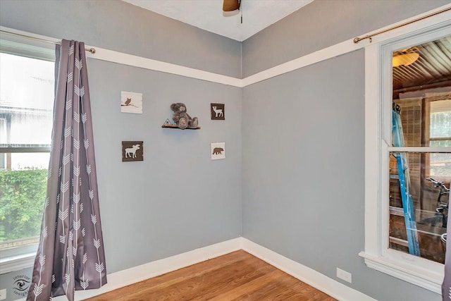 9826 S Walden Pkwy, Chicago, IL 60643 - unfurnished room with wood finished floors and ceiling fan