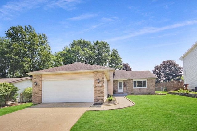 3302 Rustic Ln, Crown Point, IN 46307 - view of front of home with brick siding, concrete driveway, and an attached garage