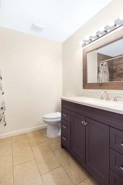 3302 Rustic Ln, Crown Point, IN 46307 - full bathroom featuring vanity, curtained shower, and tile patterned floors