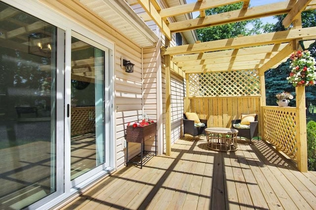 3302 Rustic Ln, Crown Point, IN 46307 - wooden terrace with a pergola