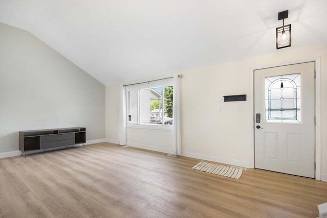 3302 Rustic Ln, Crown Point, IN 46307 - entrance foyer with lofted ceiling and light wood-type flooring