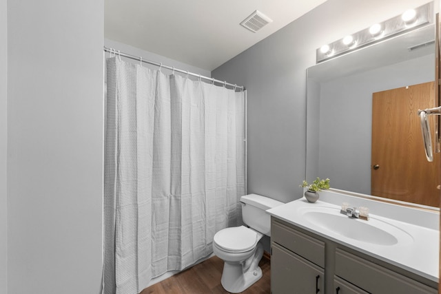 14208 S Napa Cir, Plainfield, IL 60544 - full bathroom featuring vanity, wood finished floors, and a shower with curtain