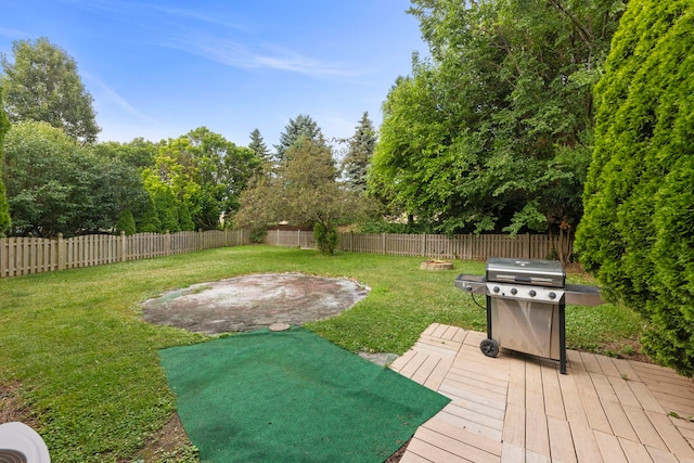 14208 S Napa Cir, Plainfield, IL 60544 - fenced backyard with a wooden deck