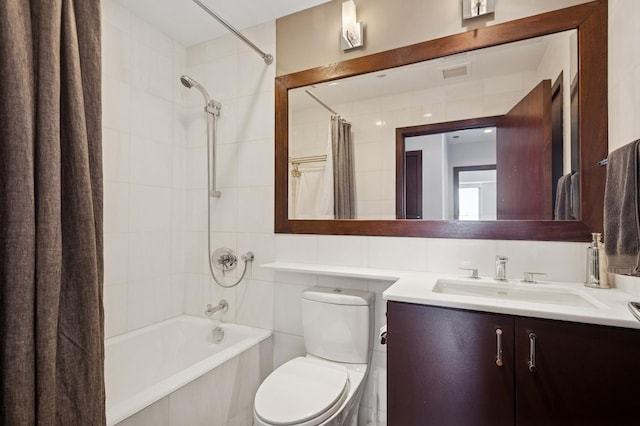 800 N Michigan Ave Unit 2502, Chicago, IL 60611 - full bathroom with tile walls, shower / bath combo, and vanity