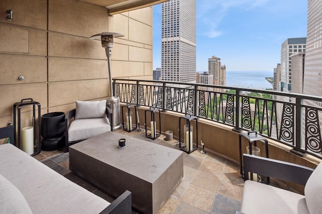 800 N Michigan Ave Unit 2502, Chicago, IL 60611 - balcony with a water view and a city view