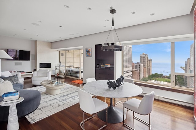 800 N Michigan Ave Unit 2502, Chicago, IL 60611 - living area featuring wood finished floors and recessed lighting