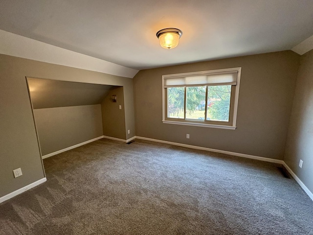 214 Tiverton Rd, Kankakee, IL 60901 - additional living space featuring lofted ceiling and dark carpet