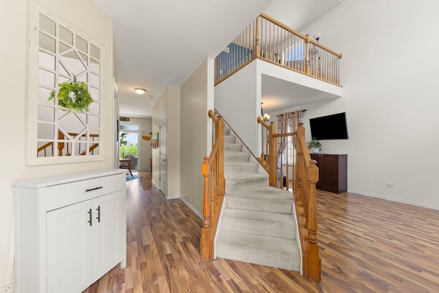 7425 Rosewind Dr, Plainfield, IL 60586 - staircase with wood finished floors