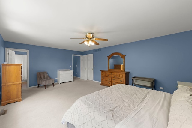 7425 Rosewind Dr, Plainfield, IL 60586 - bedroom with carpet floors and ceiling fan