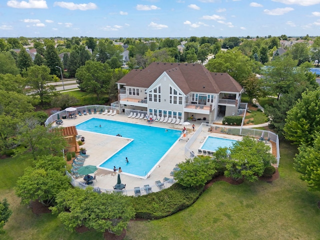 7425 Rosewind Dr, Plainfield, IL 60586 - community pool featuring view of wooded area and a patio