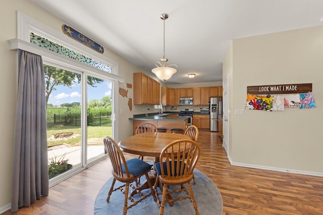 7425 Rosewind Dr, Plainfield, IL 60586 - dining area featuring wood finished floors and baseboards