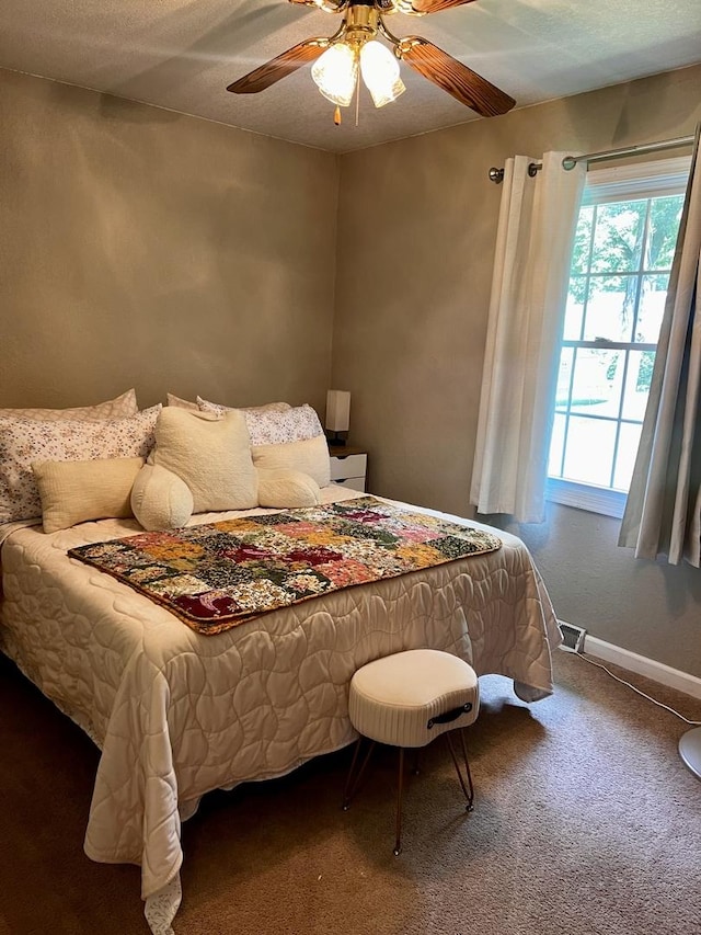 3111/2 W Graham St, Dixon, IL 61021 - carpeted bedroom with ceiling fan and baseboards