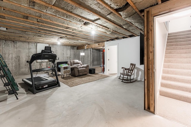 2182 Waterbury Ln E Unit 2182, Sycamore, IL 60178 - unfinished basement featuring stairs