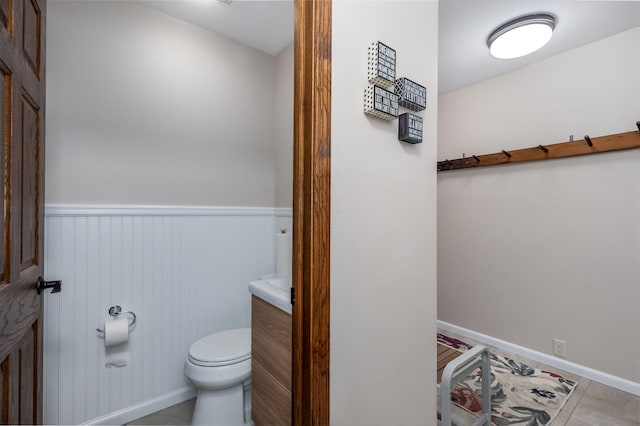 2519 Cherie Ln, Ottawa, IL 61350 - bathroom with wainscoting and tile patterned floors