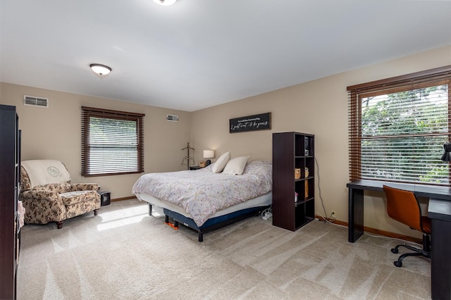 2519 Cherie Ln, Ottawa, IL 61350 - bedroom with multiple windows, light carpet, and an office area