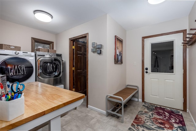 2519 Cherie Ln, Ottawa, IL 61350 - laundry area featuring independent washer and dryer and light tile patterned flooring