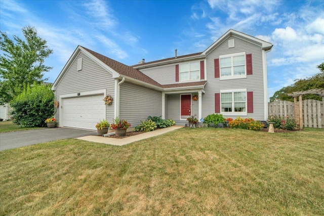 157 Concord Dr, Oswego, IL 60543 - traditional home with asphalt driveway and an attached garage