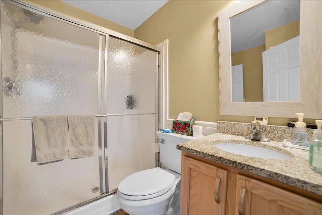 157 Concord Dr, Oswego, IL 60543 - full bathroom featuring vanity and a stall shower