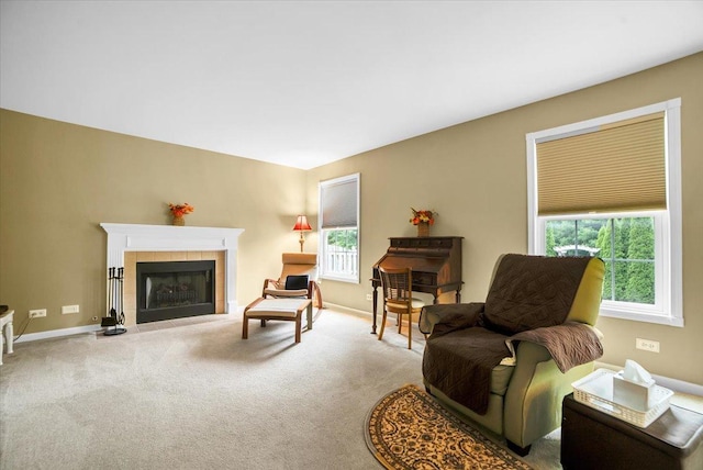 157 Concord Dr, Oswego, IL 60543 - living room with healthy amount of natural light, a fireplace, and carpet