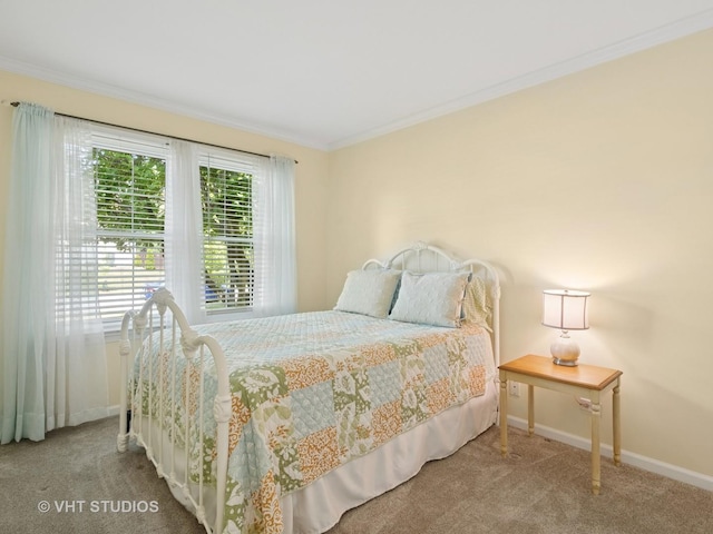 1135 Lexington Ln, Lake Zurich, IL 60047 - carpeted bedroom featuring crown molding and baseboards