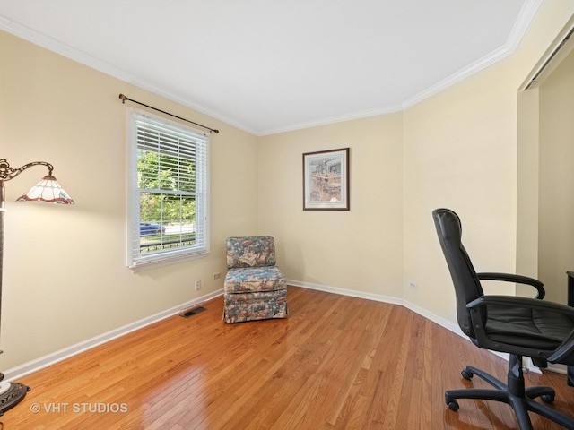 1135 Lexington Ln, Lake Zurich, IL 60047 - home office featuring wood finished floors and crown molding