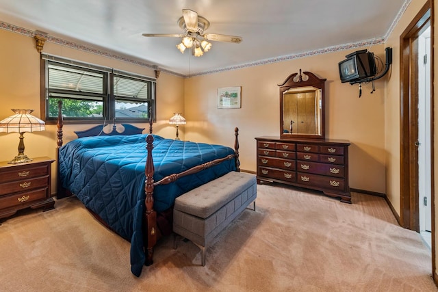 6955 N Dowagiac Ave, Chicago, IL 60646 - bedroom with carpet floors and a ceiling fan