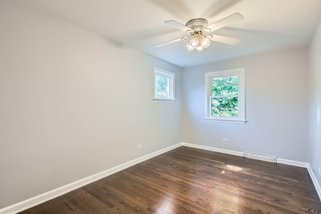 2630 Grunewald St, Blue Island, IL 60406 - empty room featuring dark wood-style floors and ceiling fan