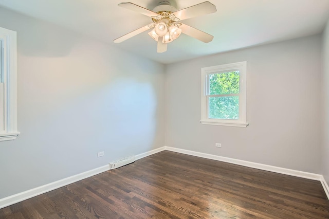 2630 Grunewald St, Blue Island, IL 60406 - spare room with dark wood finished floors and ceiling fan