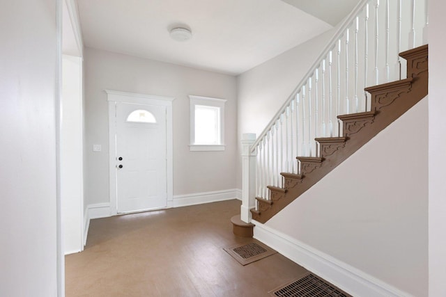 7959 S Saginaw Ave, Chicago, IL 60617 - foyer entrance featuring stairs and baseboards